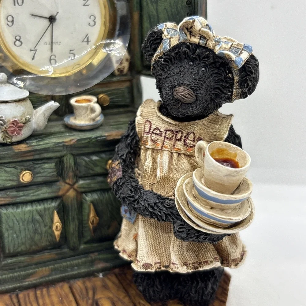 1999 St. Martin's Bear Lovers Collection Pepper Bear With Clock -‎ Not Working